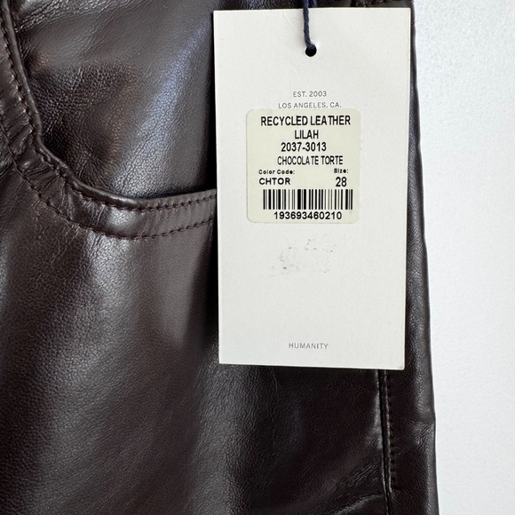 NWT Brown Citizens of Humanity Leather Bootcut Lilah Pants Sz 28 - Picture 6 of 16